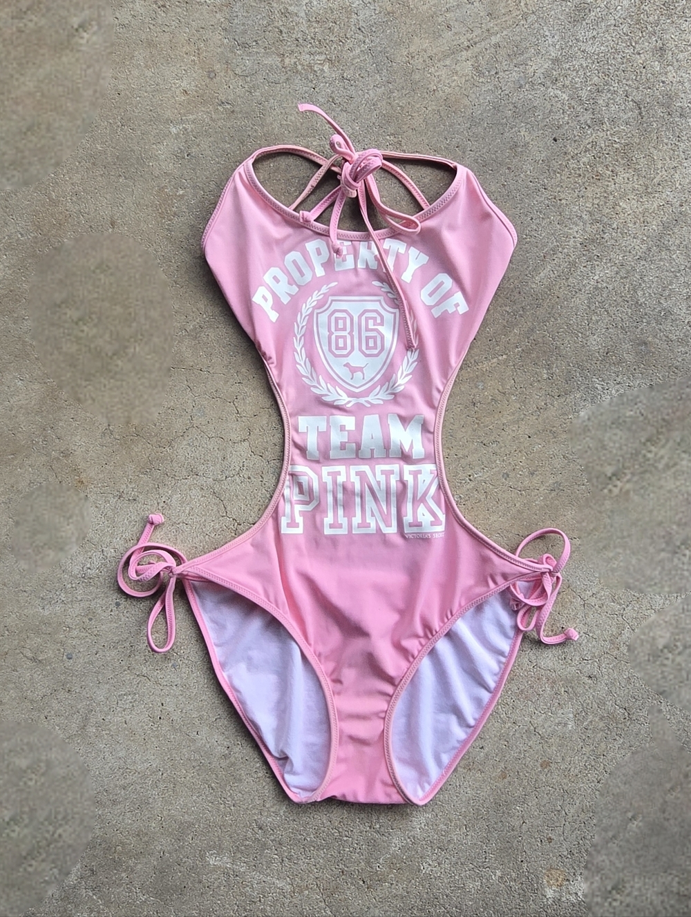 Vtg Victoria's Secret PINK VS Cutout One Piece Monokini Swimsuit M